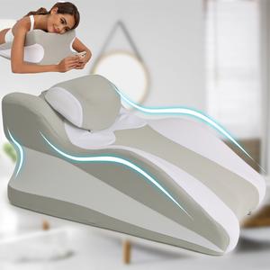 Memory Foam Wedge Pillow For Adults, Ergonomic Design, Memory Foam Pillow for Back, Neck, Leg Support, Face-Down Reading pillow Soft Fabric comfortably, Versatile Usage, sleep pillow Home, Living room bed sofa Wedge Pillow Ideal for Back Massage