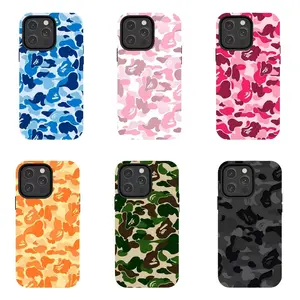 BAPE Camo Ape Head Phone Case Collection,Suitable for iPhone 17-11 Pro Max/Plus and  Samsung Galaxy S23-25