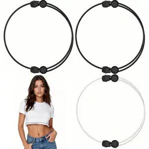 3 Pcs Shirt Tuck Bands for Women – Adjustable Elastic Crop Belt for Shirts, Sweaters, Dresses, Layering & No-Sew Styling