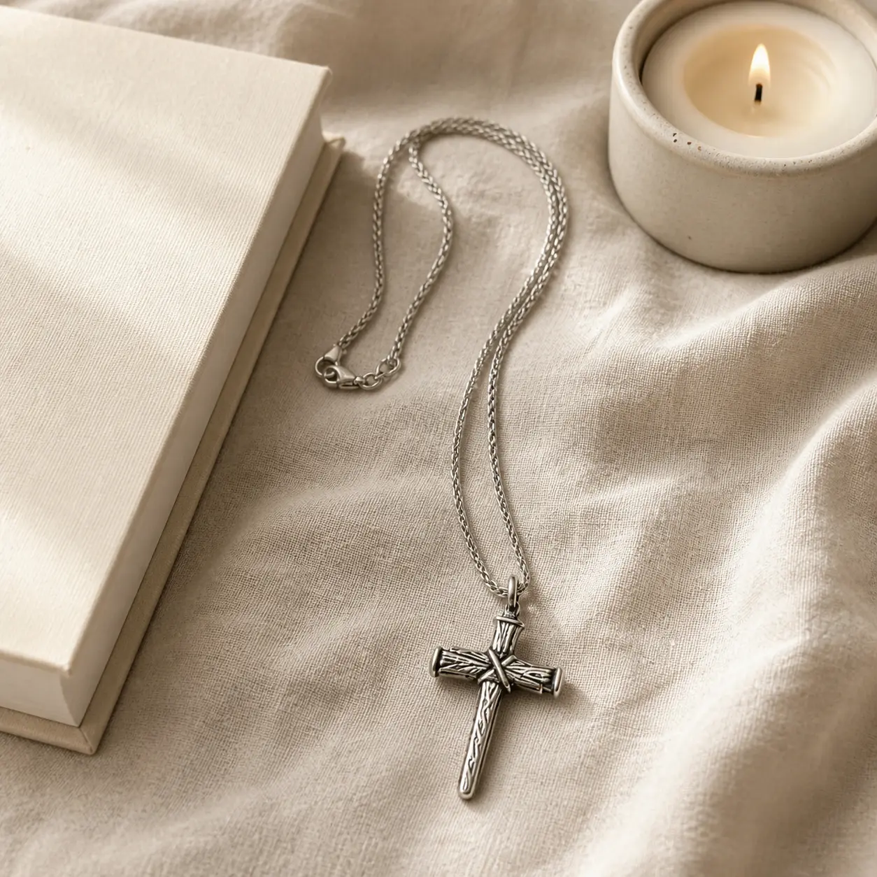 September Laurel  Nailed to the Cross Galatians 2:20 Necklace TT- Helps Pair Veterans With A Service Dog Or Shelter Dog