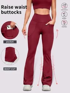 High Waist Yoga Pants, Anti-Slip Soft Slim Fit Wide Leggings, Multi-Pocket Casual Sportswear for Women, Perfect Birthday Gift