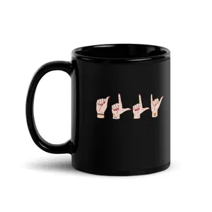 Ally Sign Light Ceramic Microwaveable Glossy Mug Light