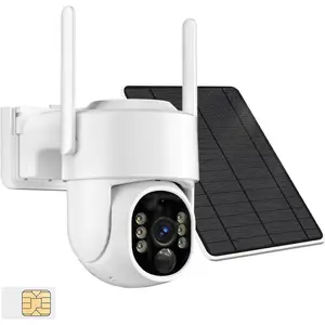 4G LTE Cellular Solar Security Camera Wireless Outdoor, 2K Cameras for Home Security, No WiFi Security Camera Solar Powered, Color Night Vision,  Include SIM Card