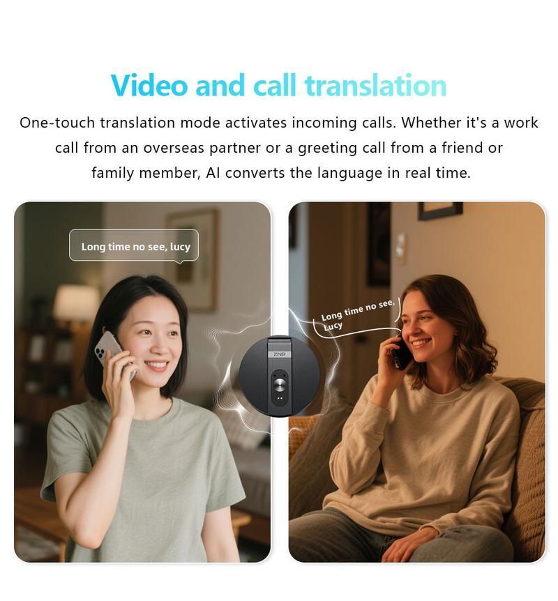 AI Translator Voice Recorder Note Recorder, Translation 146+ languages with Real-time Translation, Supports Video and Voice Call Translation, Magnetic Phone Holder,  Travel Socializing Lectures Meetings Interviews
