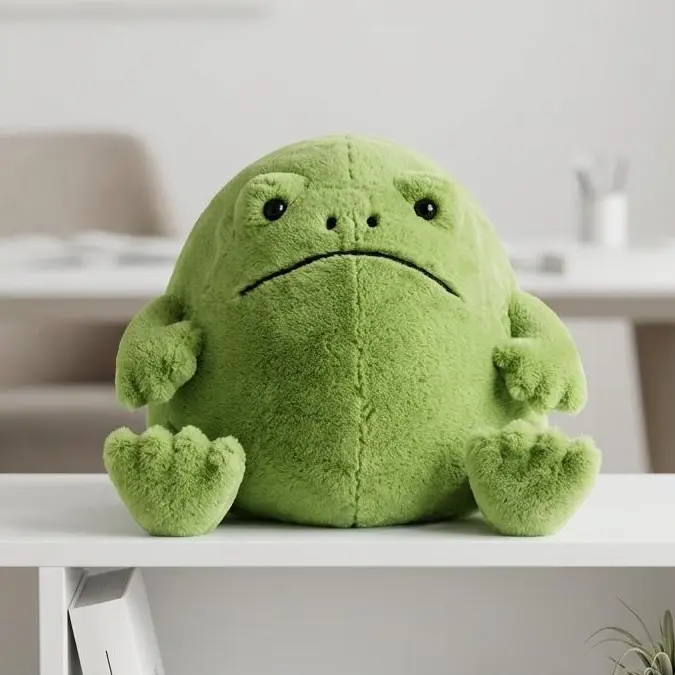JELLYCAT Ricky Rain Frog Plush Stuffed Animal Soft Green Frog Collectible Cute Desk Buddy Cozy Gift for Kids Adults Frog Lovers