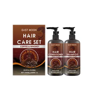 2PCS East Moon Coffee & Whiskey Shampoo Set Nourishes Dry Hair And Smooth Hair Shampoo Set