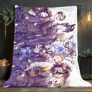 Twisted Wonderland Inspired Theme Soft and comfortable home blankets, Flannel blankets, small throw blankets, nap blankets, perfect Christmas gifts for friends and besties. Super soft heat-pressed blankets. Y251218175