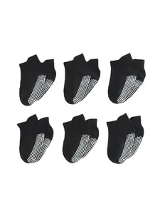 Boy's Ankle Socks, 6 Pairs Non-Slip Comfortable Breathable Socks for Infant Toddler Kids, Kid's Socks for All Seasons