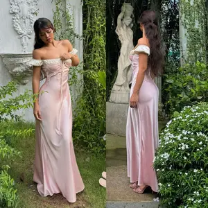 Women Off-Shoulder Bodycon Dress Casual Contrast Color Short Sleeves Party Dress for Cocktail Beach Club Streetwear