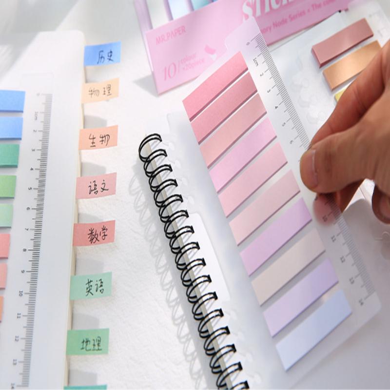 6 models 1200 index stickers Simple Morandi colour post it notes Gradient colour suitable for notebook reading marks