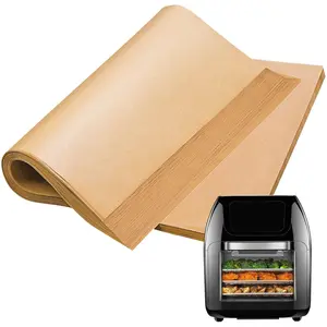 200 PCS Air Fryer Liners Disposable Compatible with CHEFMAN 10 Qt Multifunctional Digital Air Fryer Accessories, Unbleached Parchment Paper, Square Non-Stick Baking Paper