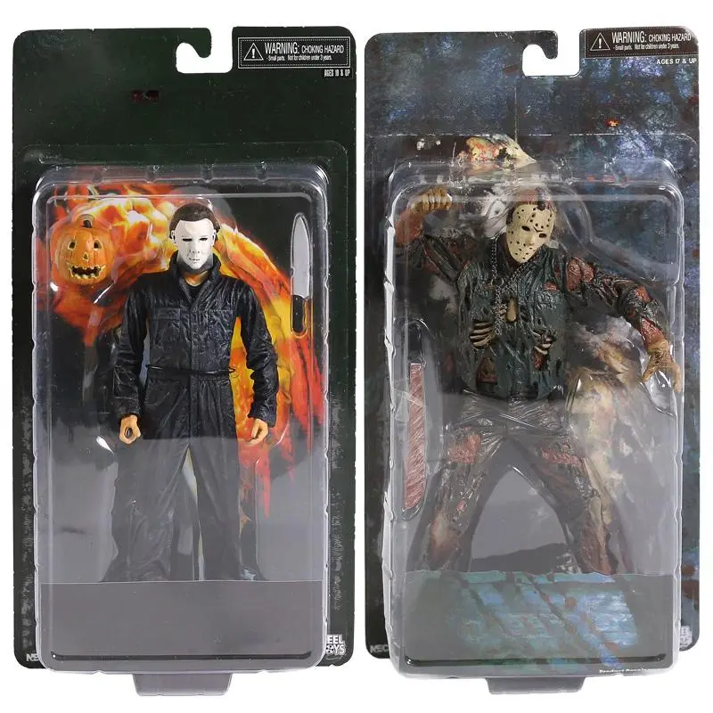 NECA Halloween Michael Myers Collector's 7" (18 cm) Scale Action Figure, Jason Voorhees Themed Toy, Includes Original Box