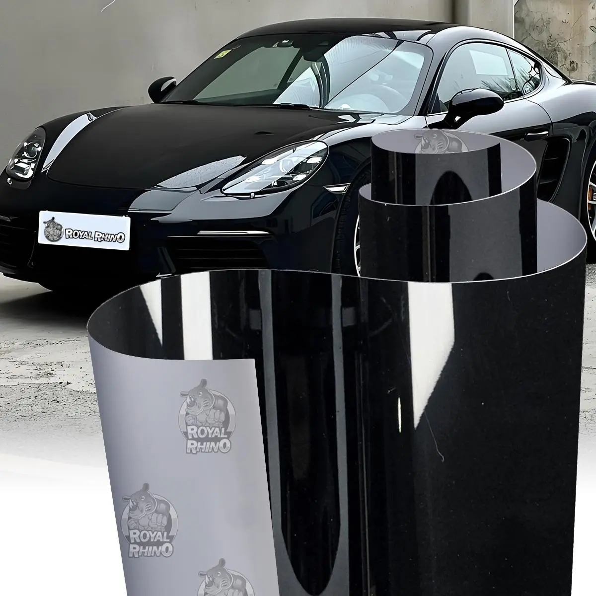 High Gloss Black Vinyl Car Wrap Film, 1 Set Scratch-Resistant Self-adhesive Car Sticker, Easy Application Bubble-Free Car Decals Stickers Sticker, Car Vehicle Exterior Decoration Automotive Decals for Cars for Motorcycles and Vehicles
