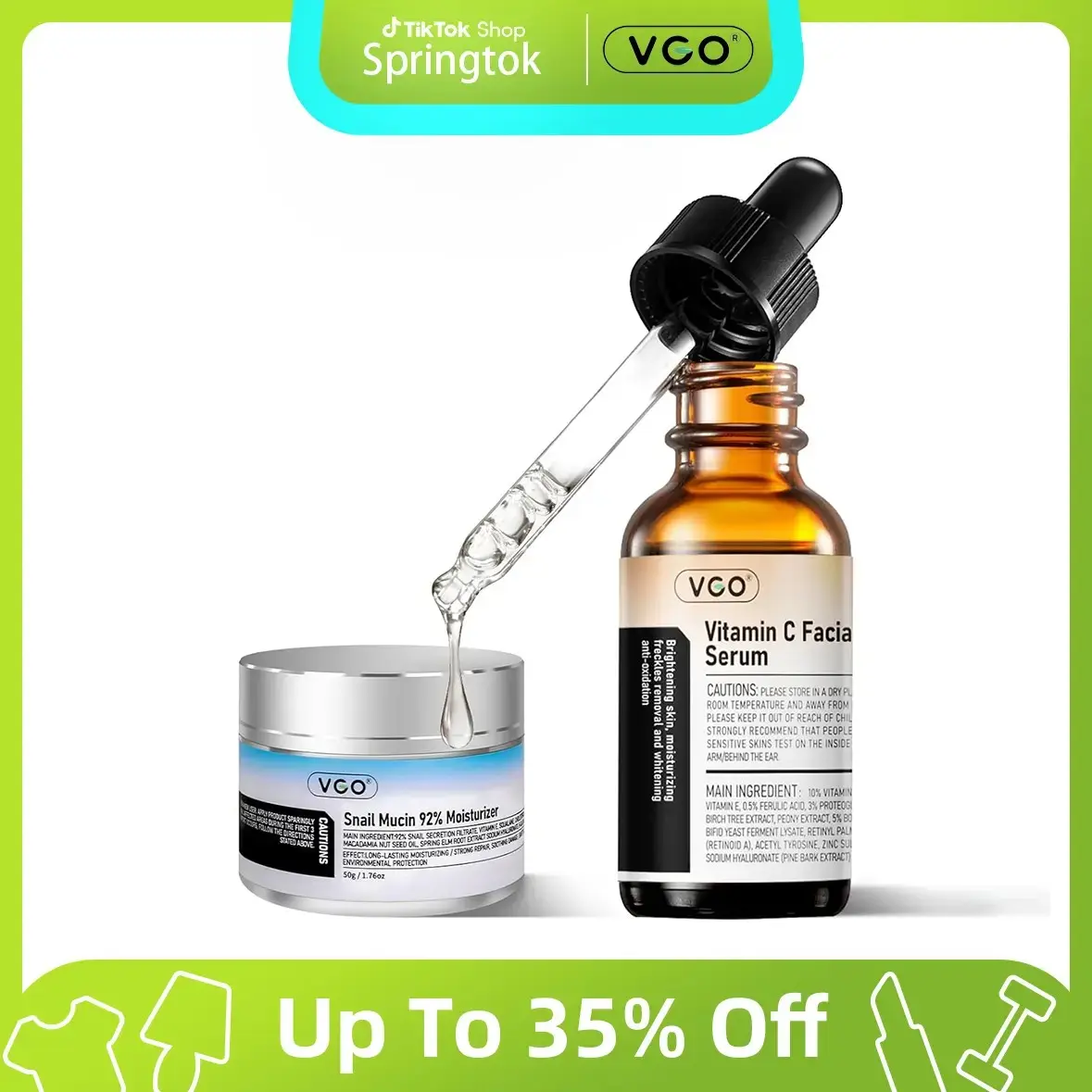 VGO Vitamin C Serum with Snail Mucin 92% Daily Care