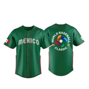 2026 Mexico World Baseball Jersey – Unisex Mexico Baseball Fan Shirt, Patriotic Green Red White Team Apparel, Game Day Outfit for Men & Women