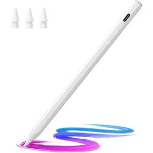 Stylus Pen for iPad(2018-2025)-13 Mins  Charge with Tilt Sensitivity & Palm Rejection for iPad 11/10/9/8/7/6th Gen, Air 7/6/5/4/3/M3/M2, Pro 13"/12.9"/11"/M4, Mini 7/6/5th, White