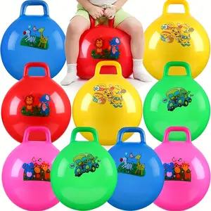 1 Bouncy Ball with Handle, Inflatable Bouncy Ball Toy, Christmas, New Year Gift