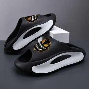 Thick Sole Comfort Slides with Cool Monster Design for Men & Women