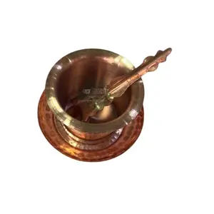 Copper Pancha Patra Set (तामाको पञ्च पात्र सेट)