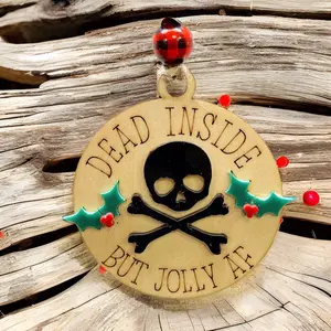 Dead But Jolly Christmas Ornament