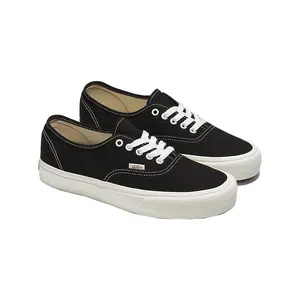 VANS Authentic VR3 Natural Casual Trainer Sneaker - Black/Marshmallow Organic Cotton Canvas Footwear with VR3Cush™ Footbed