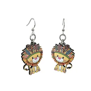 Little Wild Lion Earrings #1785