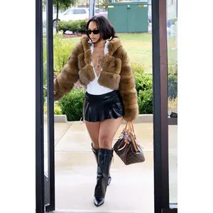 Teasette Faux Leather Micro Skirt