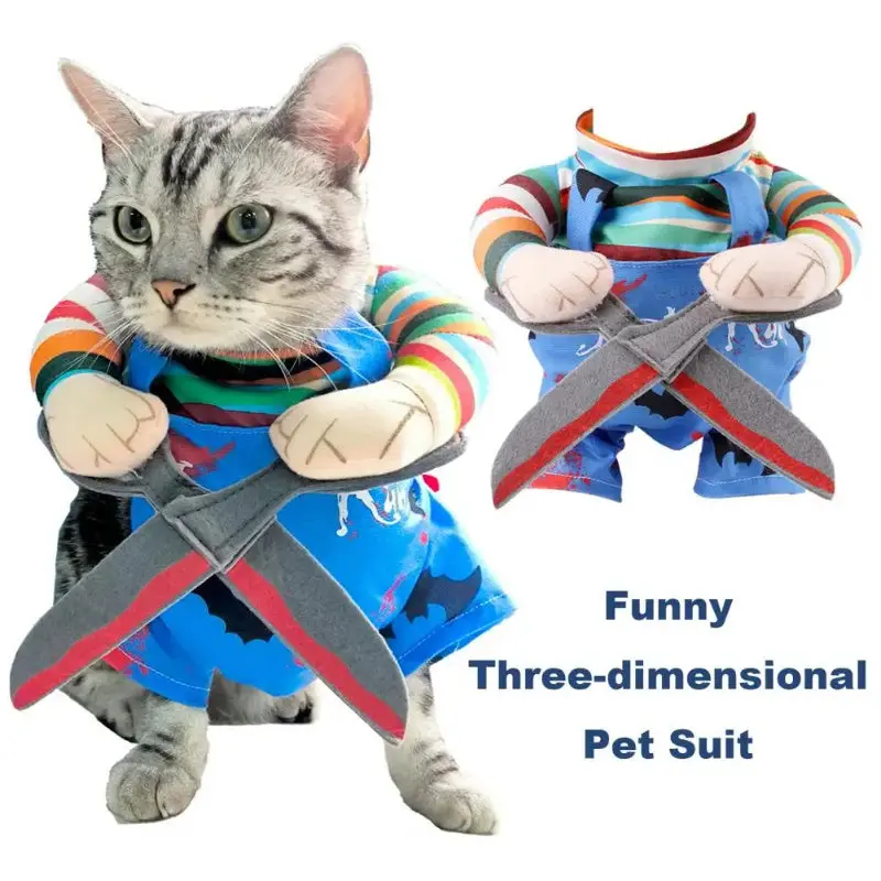 Pet Halloween Costume Cat Funny Outfit With Adjustable Straps