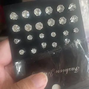 Zircon Stud Earrings, Fashionable Earrings, Versatile Fashion Jewelry for Party & Daily Wear, Birthday Gift, Artificial Zircon Ear Studs, Pretty Studs, Stud Earring Sets