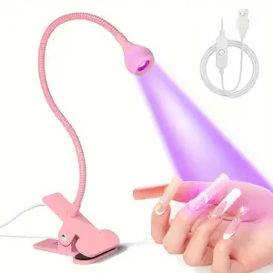 ✨ Gooseneck UV/LED Nail Lamp | 360° Adjustable + 4-Level Dimming | Fast Drying Without Darkening Hands | UV/LED Nail Lamp for Gel Curing | Essential for Salon & Home DIY