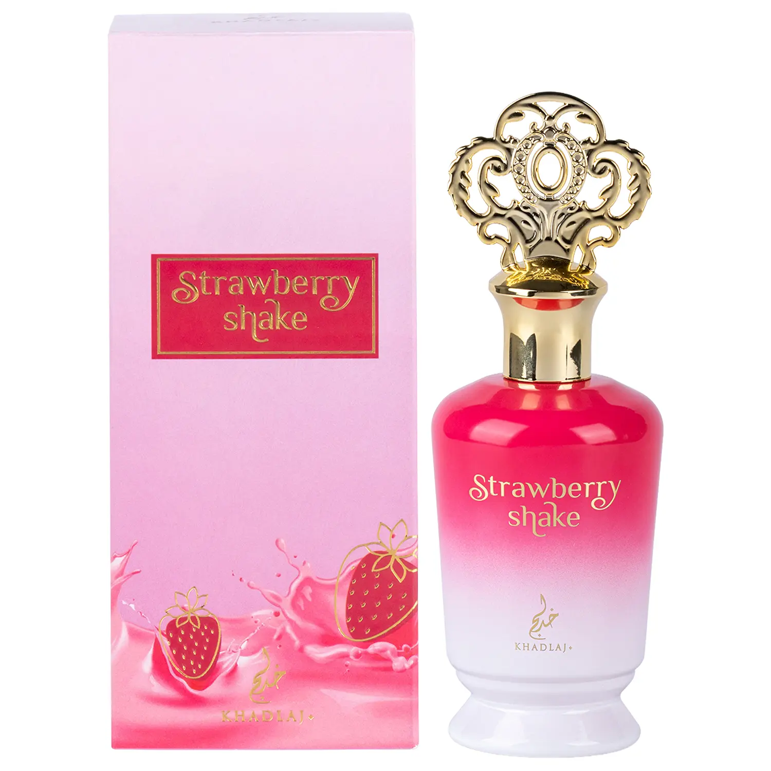 Khadlaj Strawberry Shake for Women Eau de Parfum Spray, 3.4 Ounce