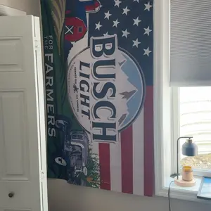 Busch Light American Flag 3x5FT Beer Banner For The Farmers Patriotic Farmhouse Garage Bar Man Women Cave Wall Decor
