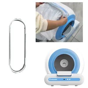 Cat Litter Box with Lid Anti-Splash Closed Hooded Kitten Litter Tray Pressure Ring Buckle Replacement