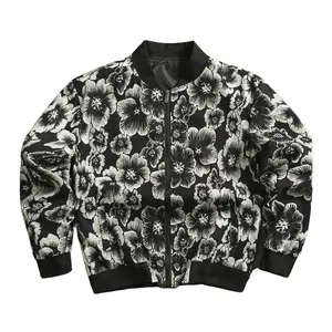 Men's Baseball Jacket High Street Streetwear Patchwork Print Windproof Outdoor Coat, Fashion College Style Fitted Long Sleeve Outerwear for All Seasons Menswear