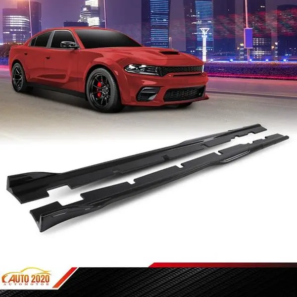 Carbon Fiber Look Charger Side Skirts Rock Panels, Automotive Replacement Parts & Auto Parts Accessories for 15-23 Models