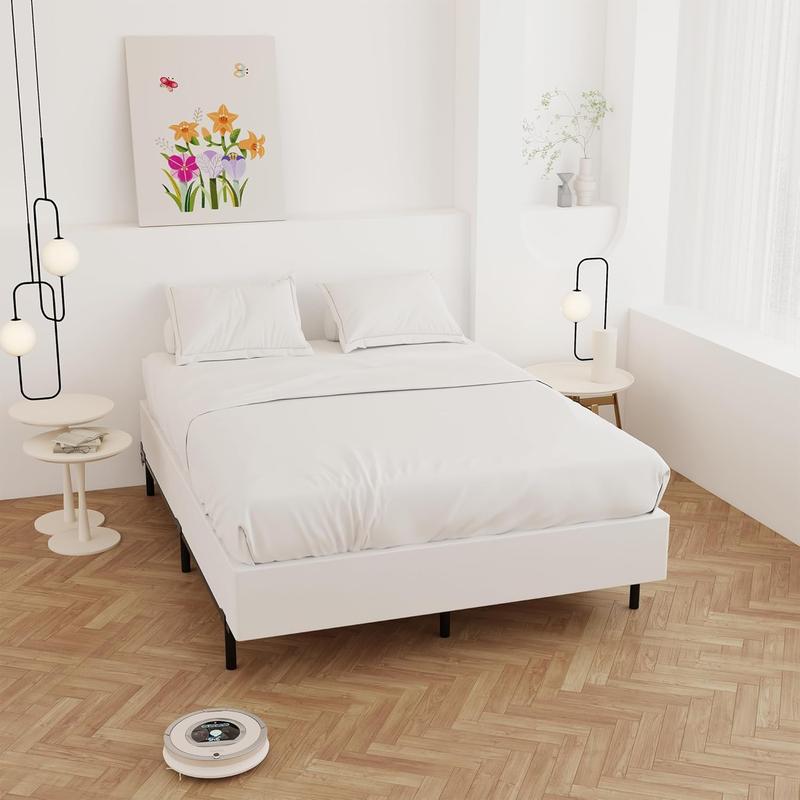 9 Inch Box Spring for Queen Bed, Box Spring Bed Base with Fabric Cover, Mattress Foundation, Assembly, Noise Free, Black