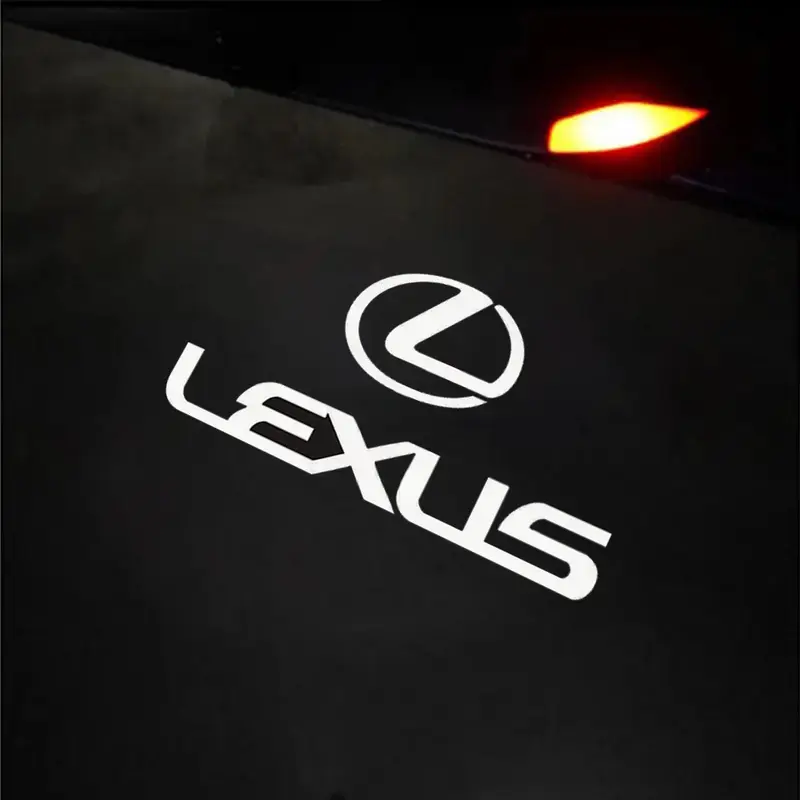 2PCS Car Door LED Projector Puddle Lights Compatible with Lexus Fsport LS ux ES IS LX RX GS GX, HD Ghost Shadow Welcome Puddle Lights, Plug & Play Interior Car Accessories fade door light headlight logoprojectors