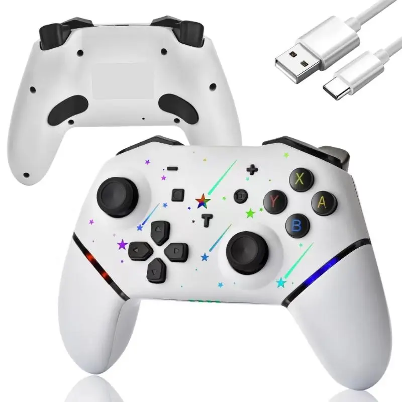 Wireless Game Controller, Rechargeable Gamepad Joystick for Switch/Switch Lite/Win7/10/PS3, Gaming Accessories for Home & Office