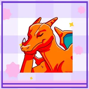 Lazy Charizard Decal - Waterproof Sticker or Fridge Magnet, Vinyl Decal Anime Sticker | Waterproof Vinyl Decal for Laptop, Water Bottle, Car, Gamer Gift