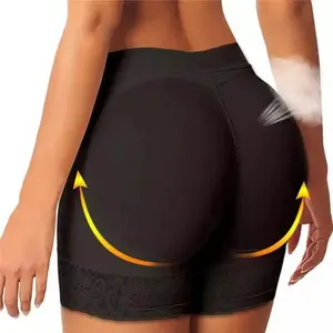 Women's Butt Lifting Shaping Shorts - Invisible Hip Pad Insert Tummy Control Boyshort with Instant Booty Enhancement