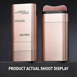 [LifeGirls] M-shaped double-ended foundation stick,controls oil, conceals, brightens, moisturizes, does not cake,waterproof, sweat-proof, long-lasting foundation