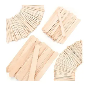 500 Pcs Waxing Sticks Set – 4 Styles Wooden Wax Applicator Sticks in Small, Medium & Large Sizes for Face, Body, Legs Hair Removal, Multipurpose Popsicle & Craft Sticks for Spa, Salon, and DIY Use