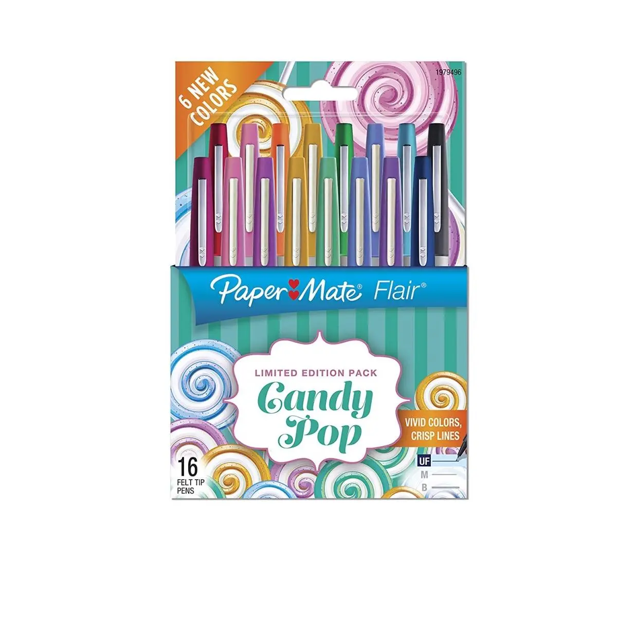 Flair Ultra-Fine Point Felt-Tip Art Pen Markers, 16-Count Smear-Resistant Pens for DIY Woodwork & Hobby Projects, Art Pen Marker
