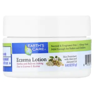 Earth's Care Eczema Lotion with Aloe & Almond Oil, 0.42 oz (12 g)