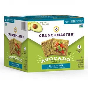 Crunchmaster Avocado Toast Crackers with Salt & Pepper, 16 oz Snack
