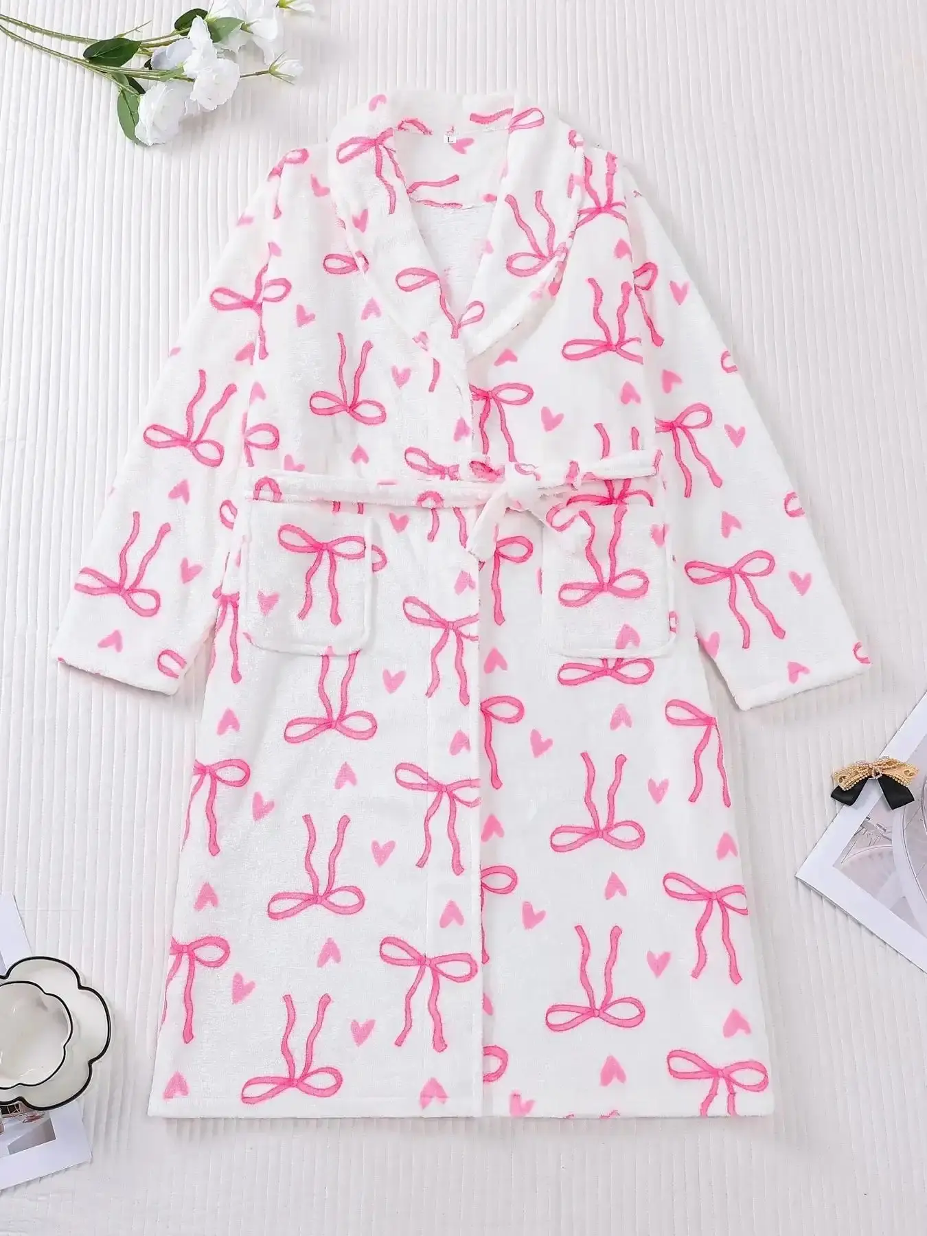 Women's Graphic Pattern Bathrobe Loungewear Robe Sleepwear with Pockets and Belt Casual Loose Fit Nightgown for All Seasons wardrobe staple daily essential timeless piece classic style musthave essential