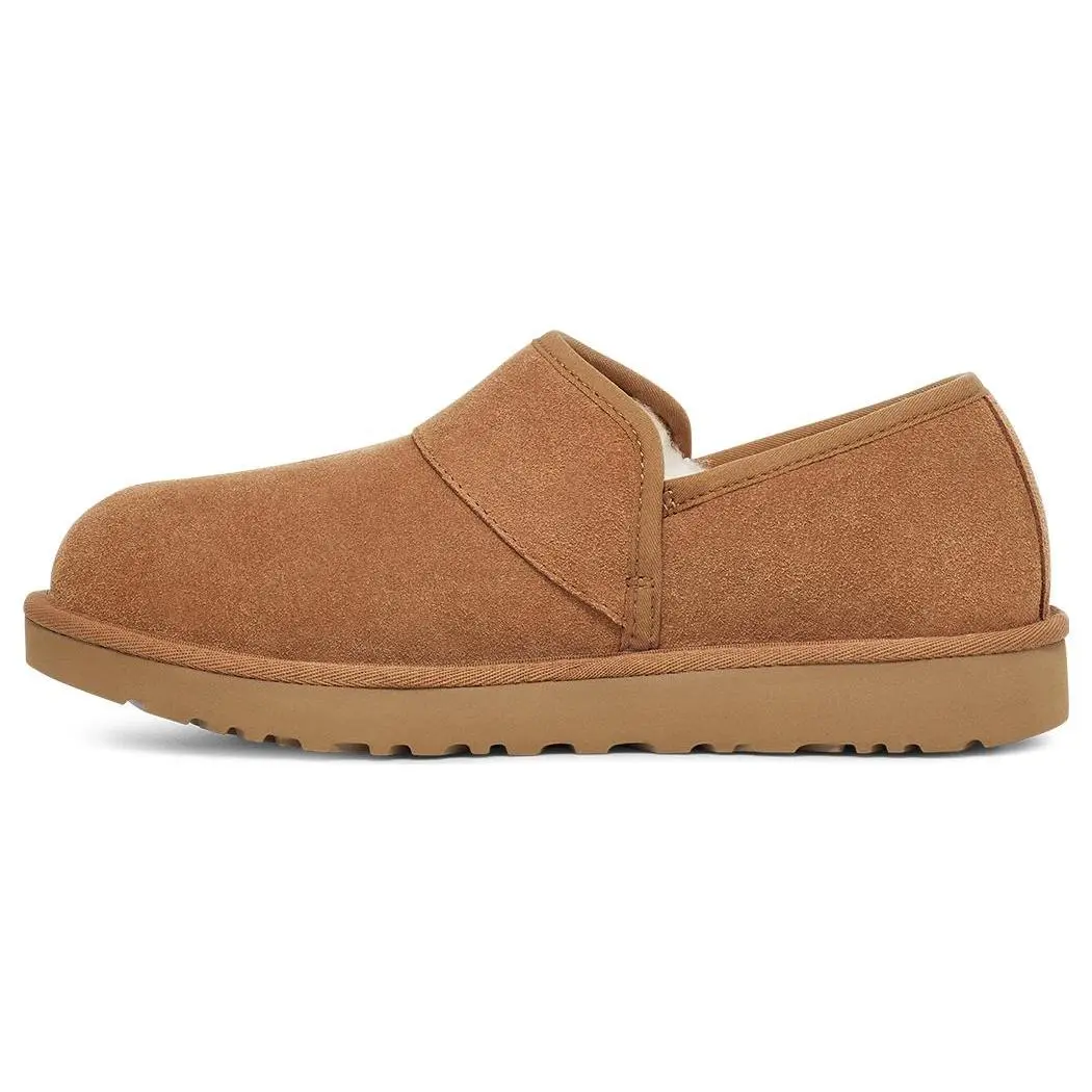 UGG Men's PU Leather Low-Top Casual Slip-On Walking Shoes, Chestnut Men's Footwear, Casual Trainers