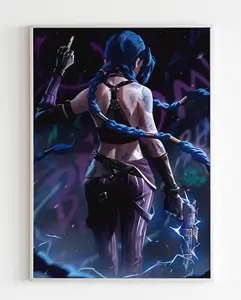 Arcane Jinx Poster, Arcane Jinx Wall Art, Arcane Series, League of Legends Poster, Arcane Video Game Poster, Arcane LOL Poster, Jinx, Poster - No Frame