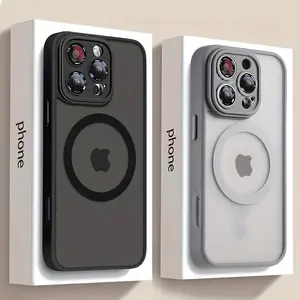 Magnetic Phone Case for iPhone 17 16 15 14 13 12 11 Case, Upgraded [Full Camera Protection] [Compatible with Magsafe] [Translucent Matte] Shockproof Protective Phone Case Cover for iPhone 17 Case