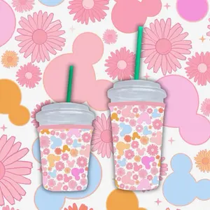 Flower & Garden Coffee Sleeve for Iced Coffee Drinkers Cup Drinkware Stylish Multicolor